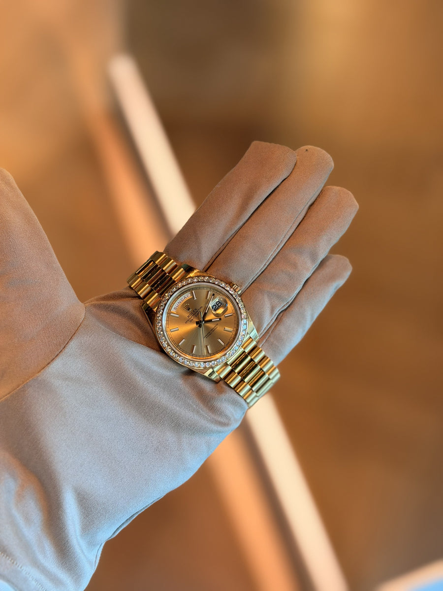 Rolex Day-Date 40 RBR Champagne Yellow Gold
