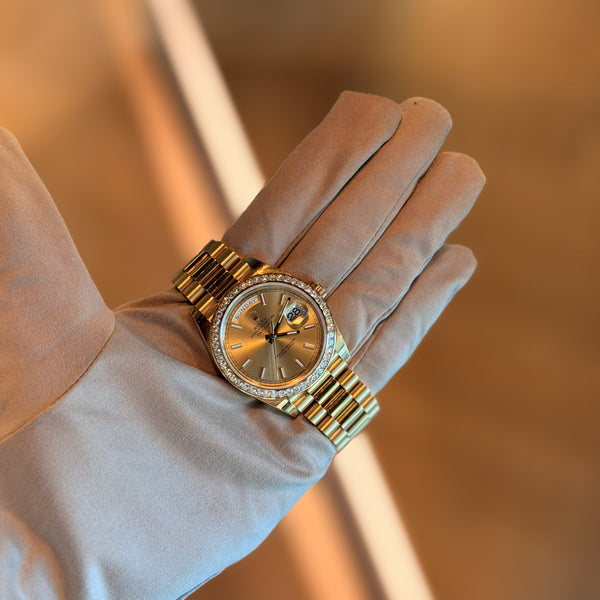 Rolex Day-Date 40 RBR Champagne Yellow Gold