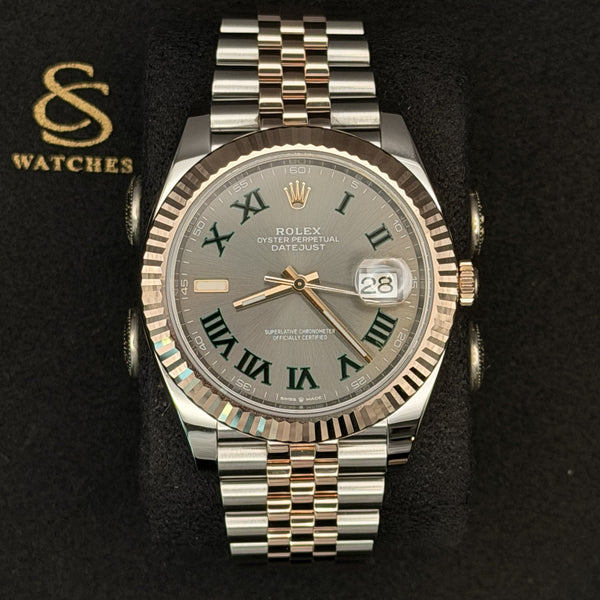 Rolex Datejust 41 Wimbledon Rose